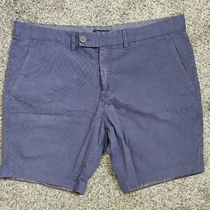 Ted Baker Blue Flat Front Casual Shorts